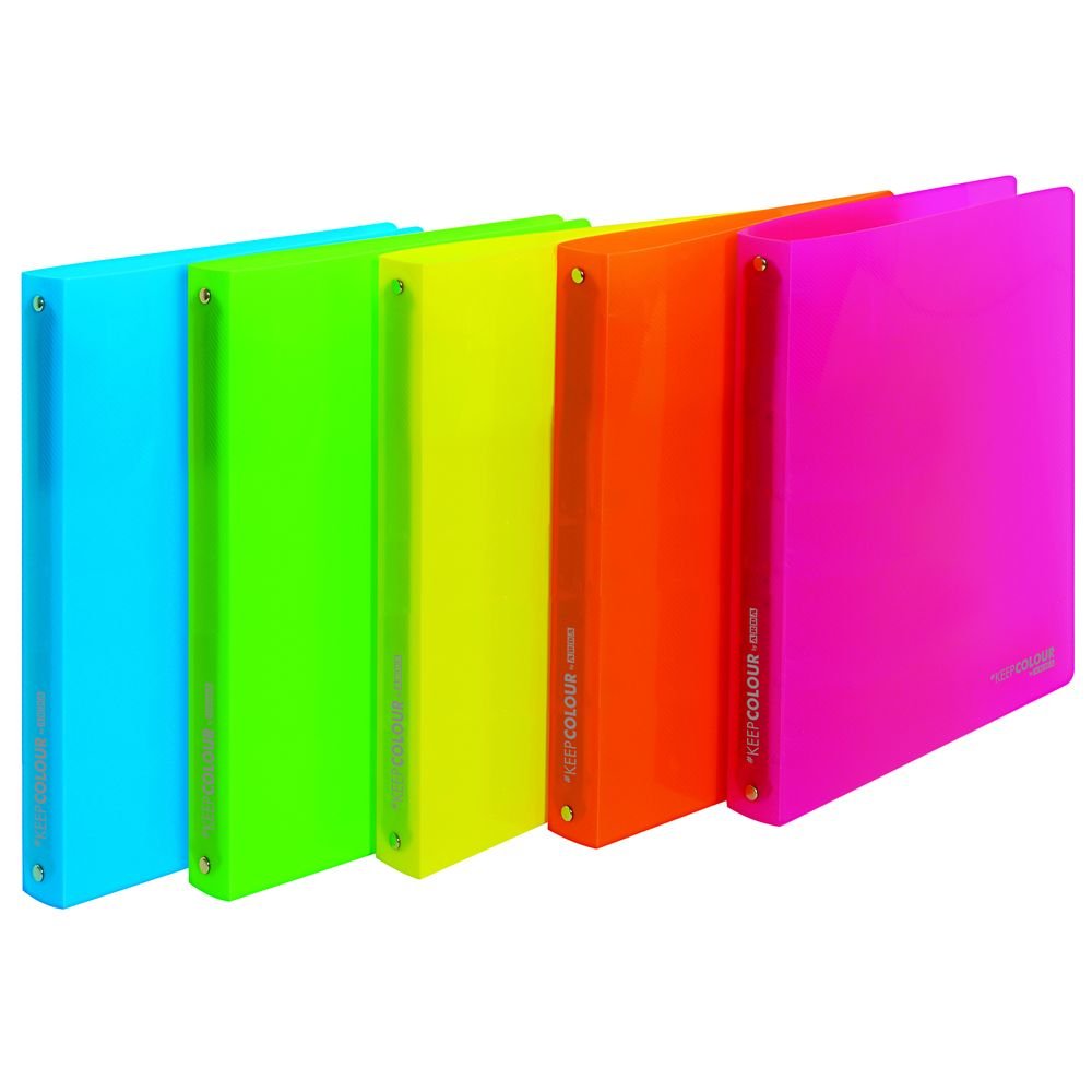 CARPETA 4 ANILLAS 30 MM FLUOR COLORES SURTIDOS | 12 UNIDADES | (ARDA)
