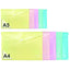 PACK 5 SOBRES A4 PORTADOCUMENTOS CIERRE BOTON COLOR PASTEL | 1 UNIDADES | (ARDA)