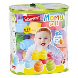Saco de piezas infantiles Quercetti Momy Soft para manualidades y juegos educativos