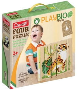 Puzzle animales selva Quercetti 6 piezas educativo