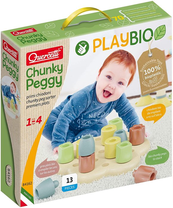 Clavijas Grandes Playbio & Wood 13 Piezas Quercetti