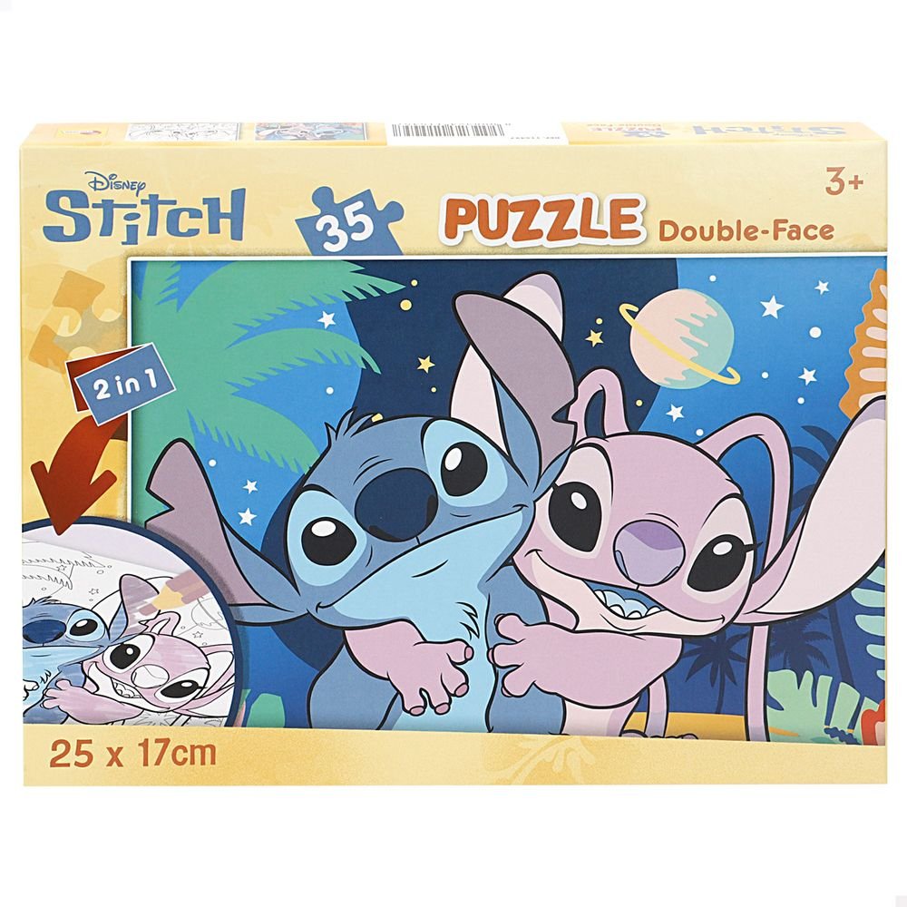 Puzzle Xs Doble Cara 25 x 17 cm 35 Piezas Stitch Marca Colorbaby Imagen principal del producto
