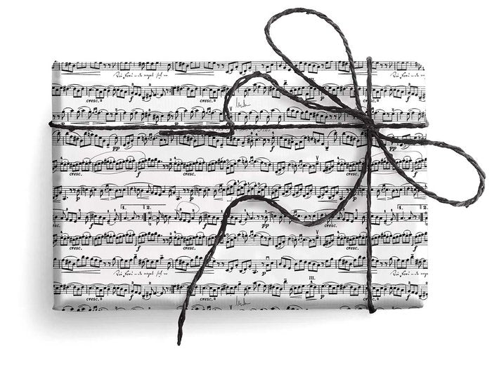 Papel regalo notas musicales, 25 unidades - Kartos