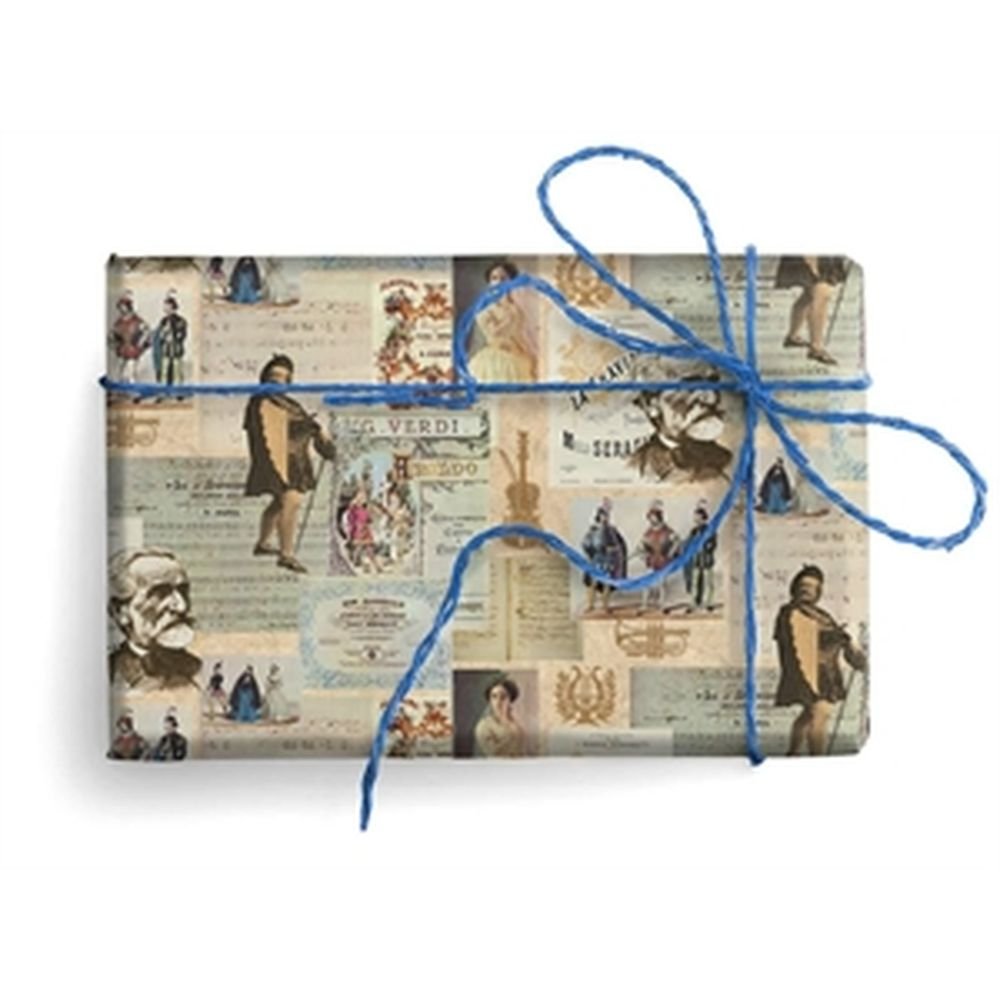 Expositor 25 Unidades Papel Regalo Verdi con Oro Regalo Kartos