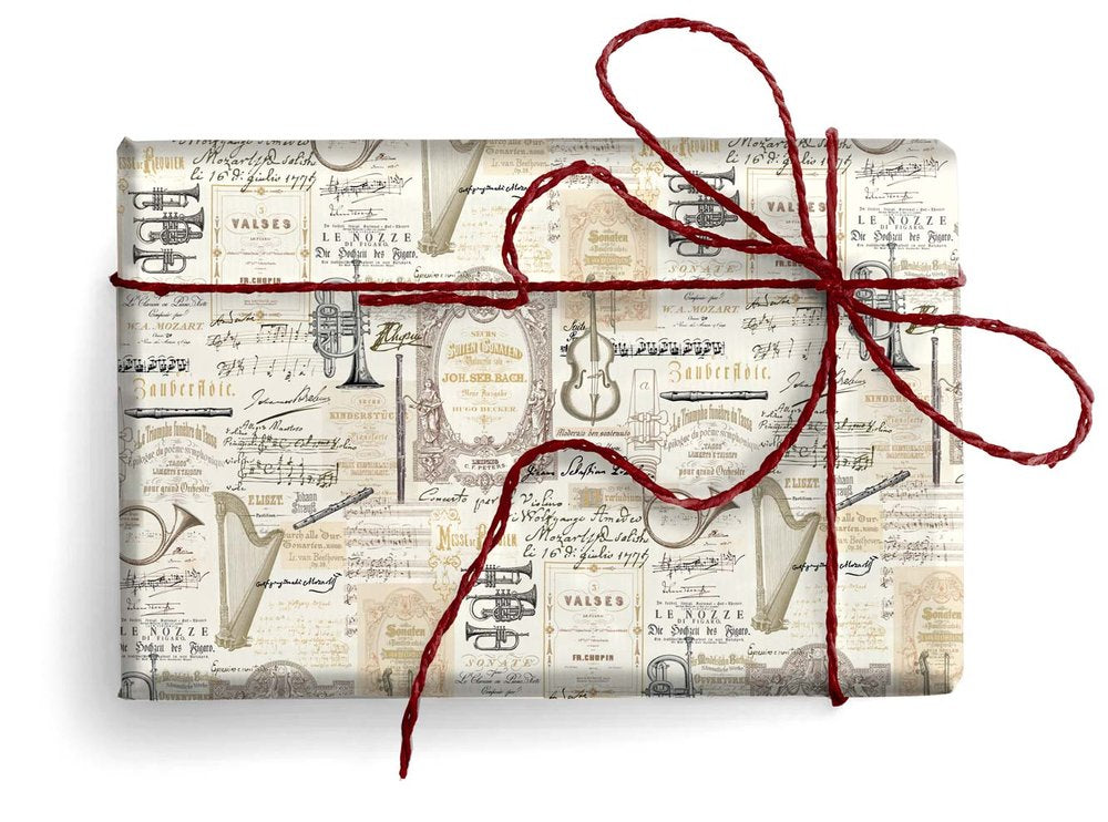 Expositor 25 Unidades Papel Regalo Musica Regalo Kartos