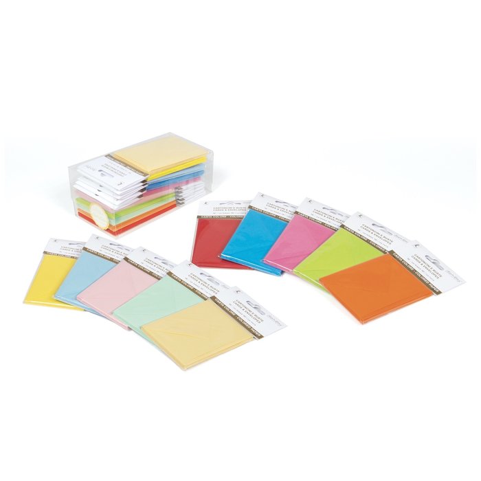 SET 10 BLISTER 10 UNIDADES TARJETA Y SOBRE MULTICOLOR A7 | KARTOS | ENVASE 10 UDS. UNIDAD | 8009162352387 Imagen principal del producto