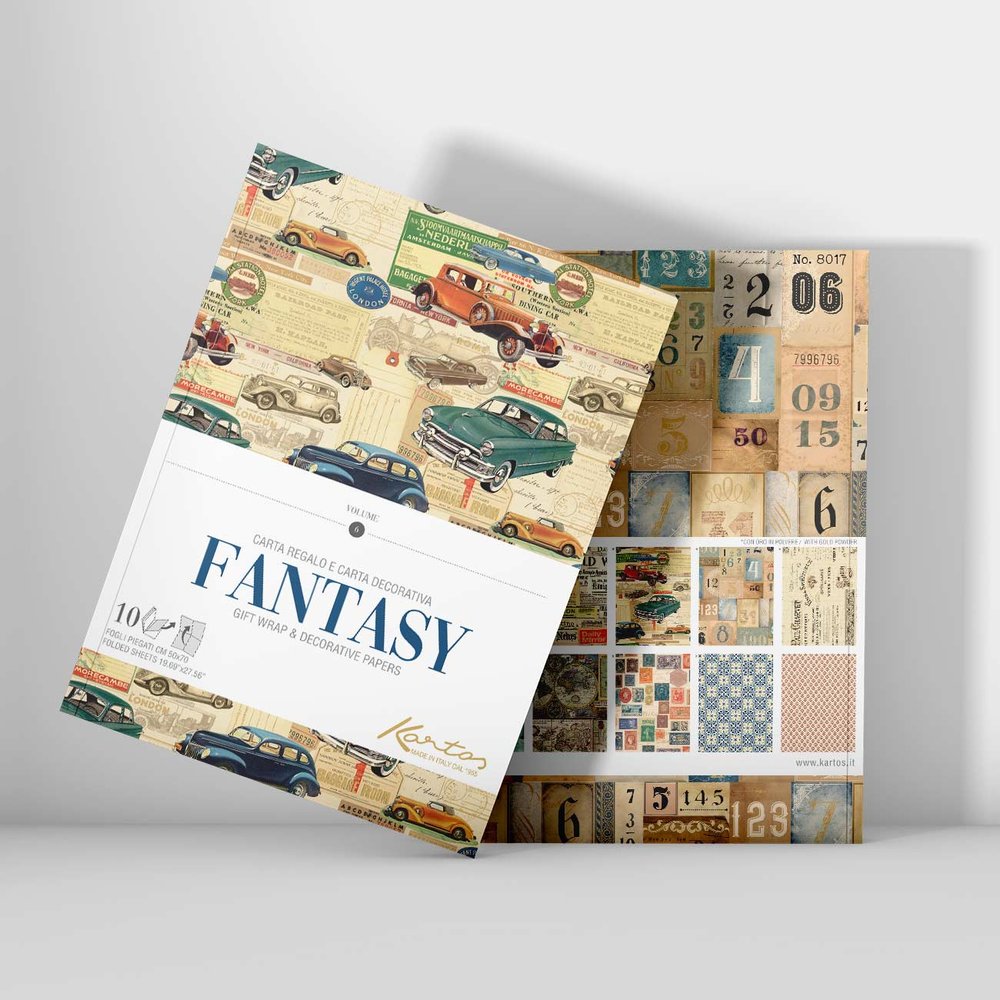 Cuaderno Papel Decorativo Fantasia 50x70 10 Papeles PAPELERIA KARTOS Imagen principal del producto