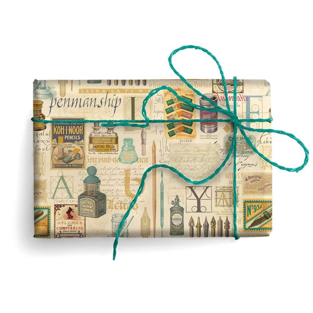 Expositor 25 Unidades Papel Regalo Escritura con Oro Regalo Kartos