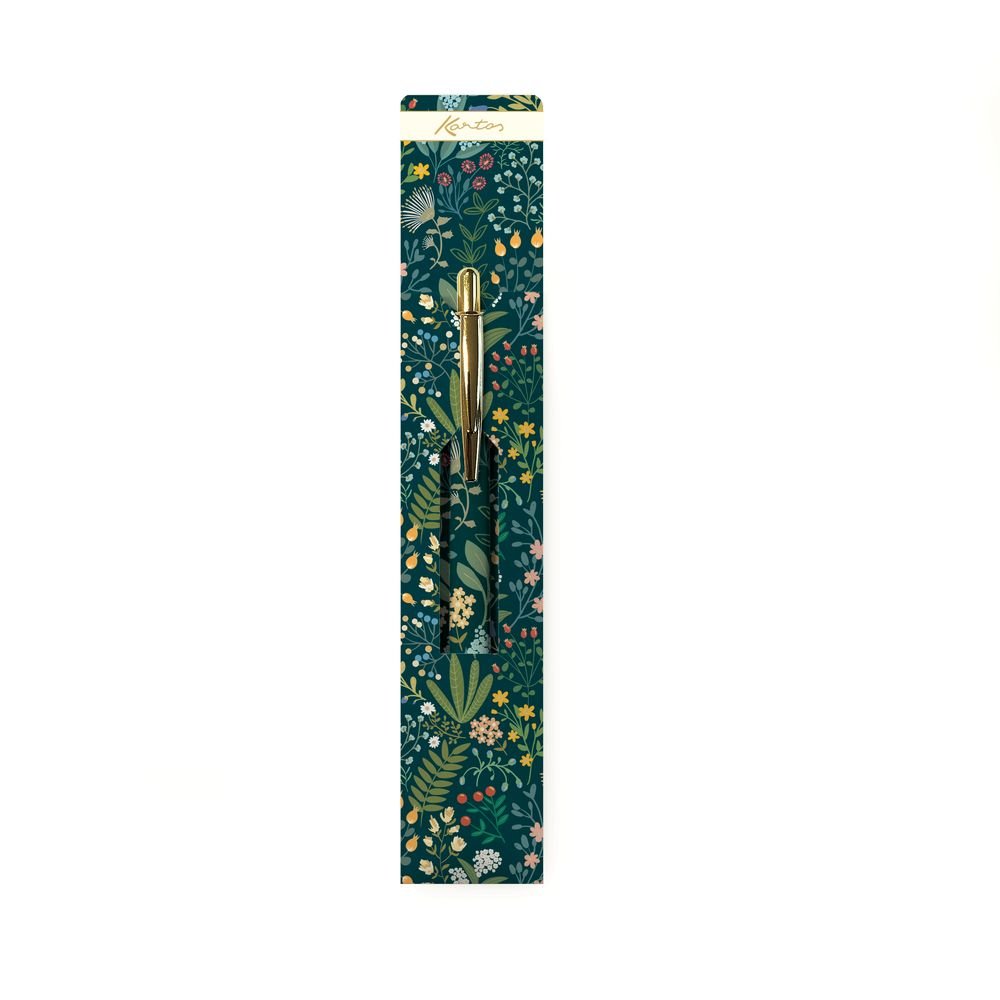 Boligrafo Kartos Estampado Botanica en Estuche Marca Kartos