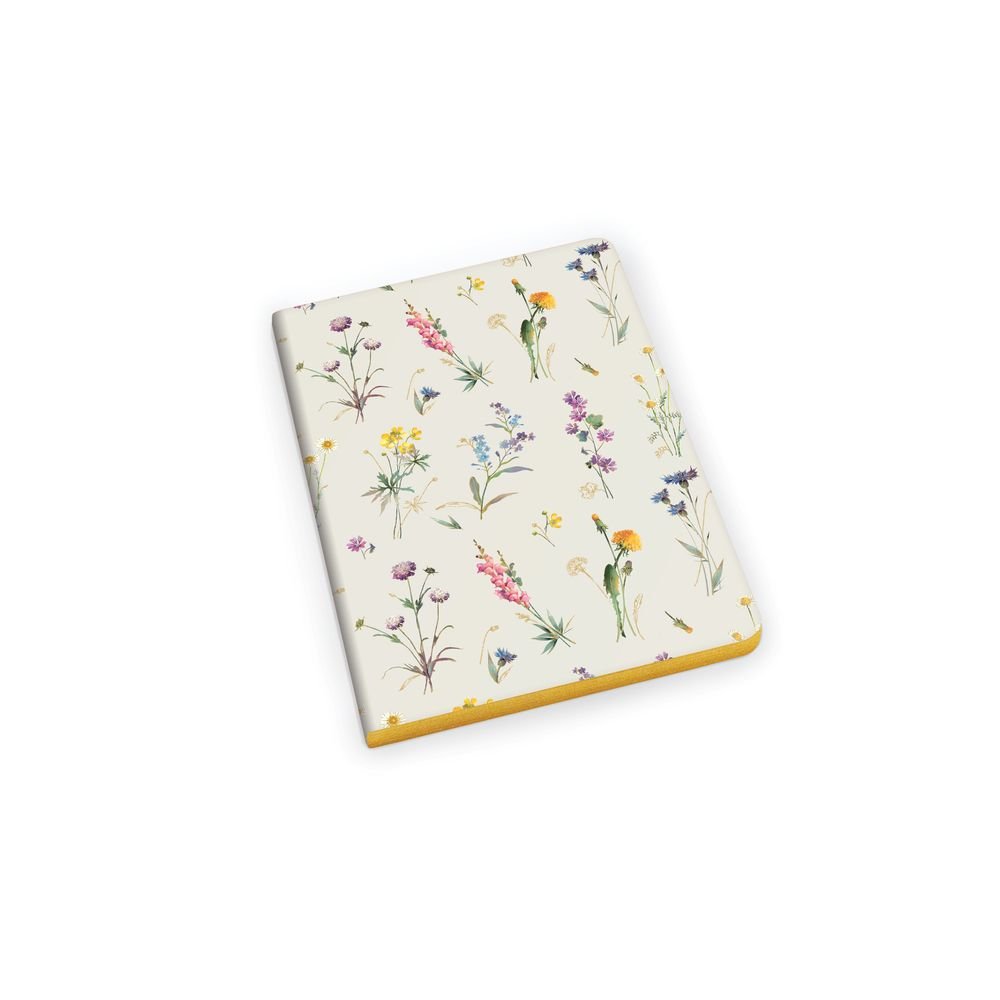 Cuaderno Flores Silvestres A5 con Borde Dorado
