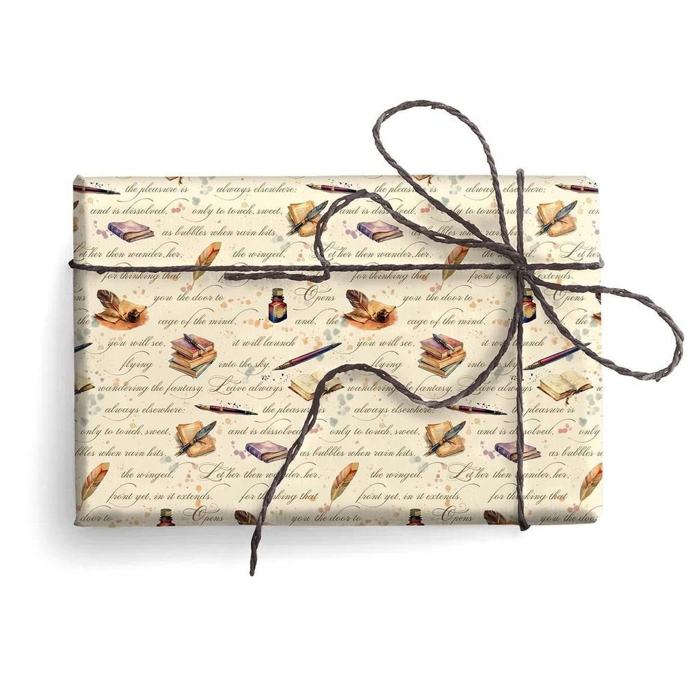 Expositor 25 Unidades Papel Regalo Caligrafía con Oro REGALO KARTOS