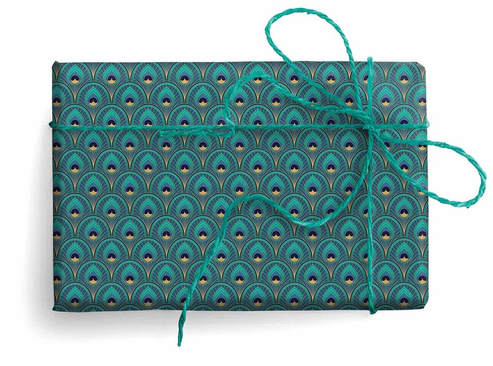 Expositor 25 Unidades Papel Regalo Pavo Real Regalo Kartos