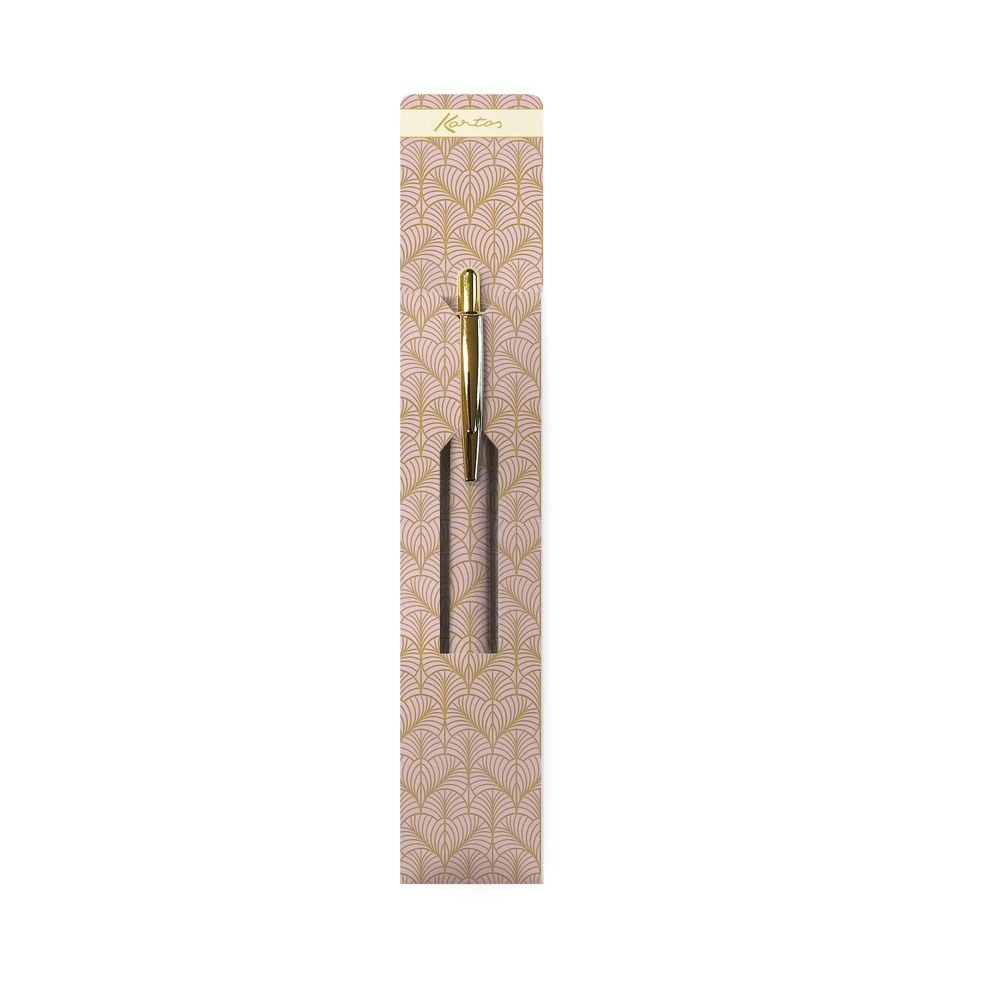 Boligrafo Kartos Estampado Hojas Abstractas en Estuche Marca Kartos