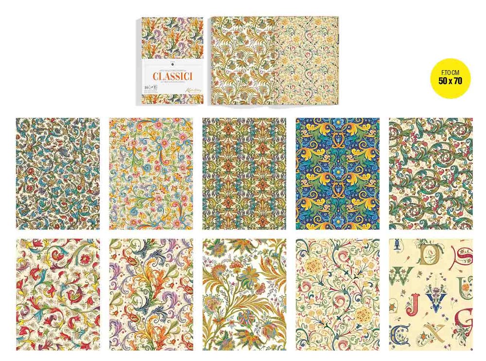 Cuaderno Papel Decorativo Clásicos 50x70 10 Papeles Imagen principal del producto