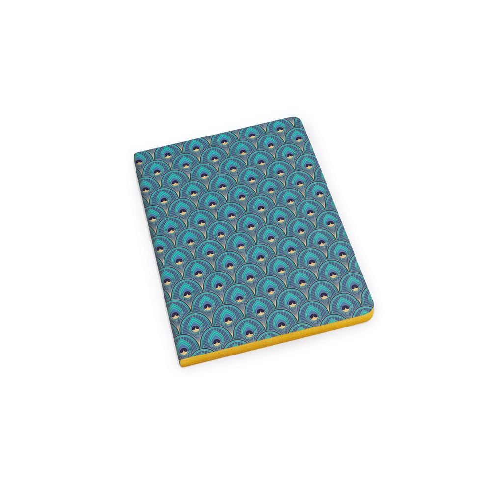 Cuaderno Art Deco Pavo Real A5 con Borde Dorados Marca Kartos Imagen principal del producto