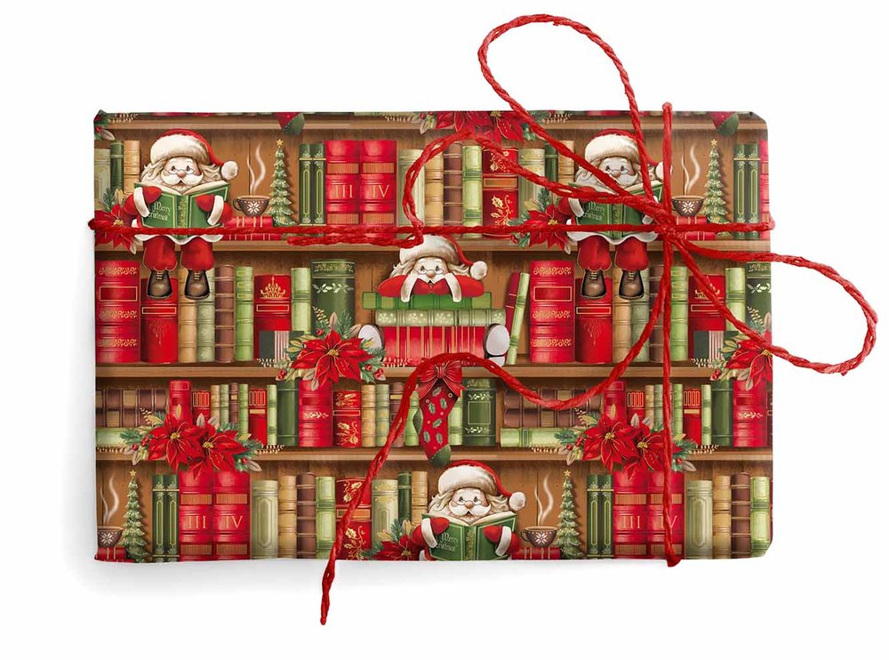 Expositor 25 Unidades Papel Regalo Papa Noel Regalo Kartos