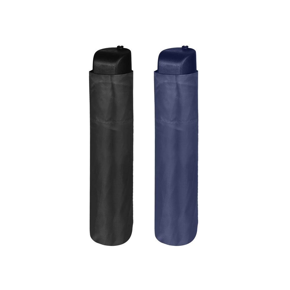Paraguas Hombre Plegable 54/8 Man Negro y Azul Marca Perletti Imagen principal del producto
