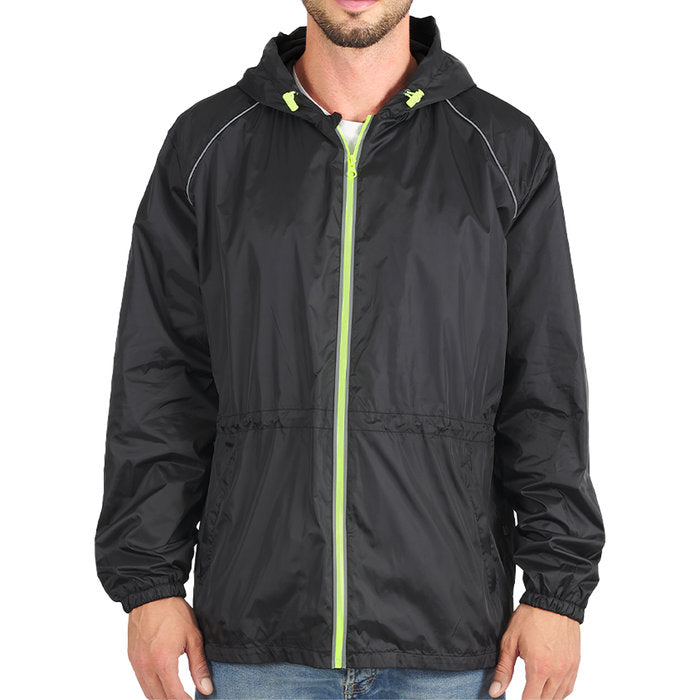 CHUBASQUERO HOMBRE NEGRO DETALLES REFLECTANTES T, M | PERLETTI | 1 UNIDAD | 8015831142401