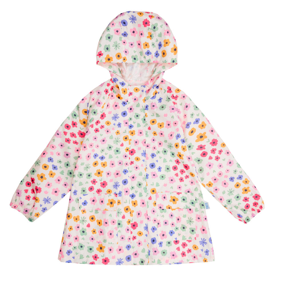 Impermeable infantil Perletti flores 6-7 años