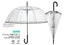Paraguas Mujer 61/8 Aut. Forma de Cúpula Poe Transparente Perletti
