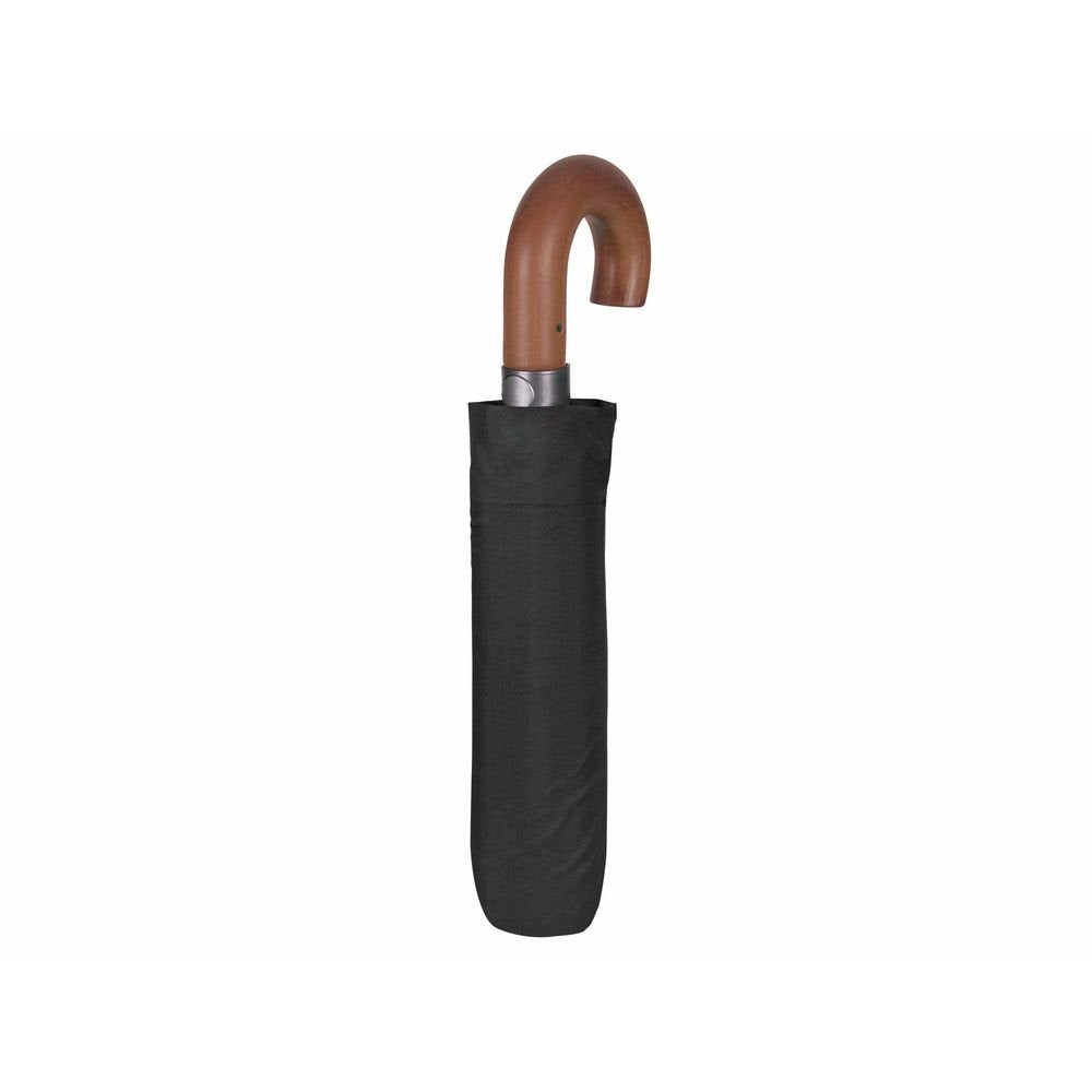 Paraguas Hombre Plegable 54/8 Aut Negro con Mango Curvo PERLETTI Imagen principal del producto