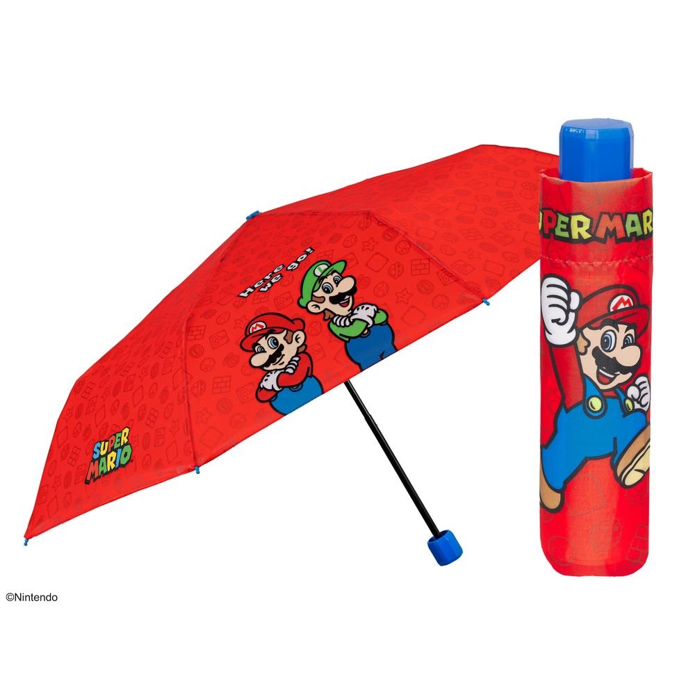 Paraguas infantil plegable 50/8 Man Super Mario Marca Perletti
