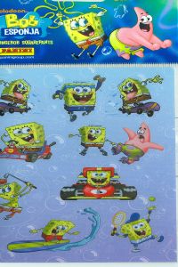 Stickers Bob Esponja Panini Fondo para manualidades y decoración