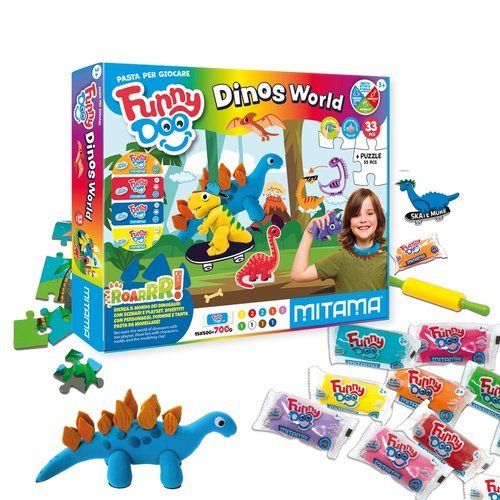 JUEGO MOLDEAR CON PLASTILINA DINOUSAURIOS | 1 UNIDADES | (MITAMA JUGUETES) Imagen principal del producto