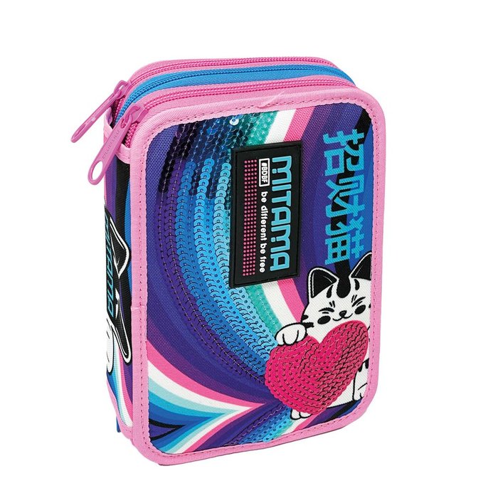 PLUMIER SUPER TRIPLE GATO CON CORAZON | MITAMA Imagen principal del producto