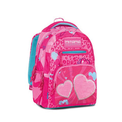 MOCHILA MITAMA NEW PLUS FURRY PINK CORAZONES ROSAS | MITAMA