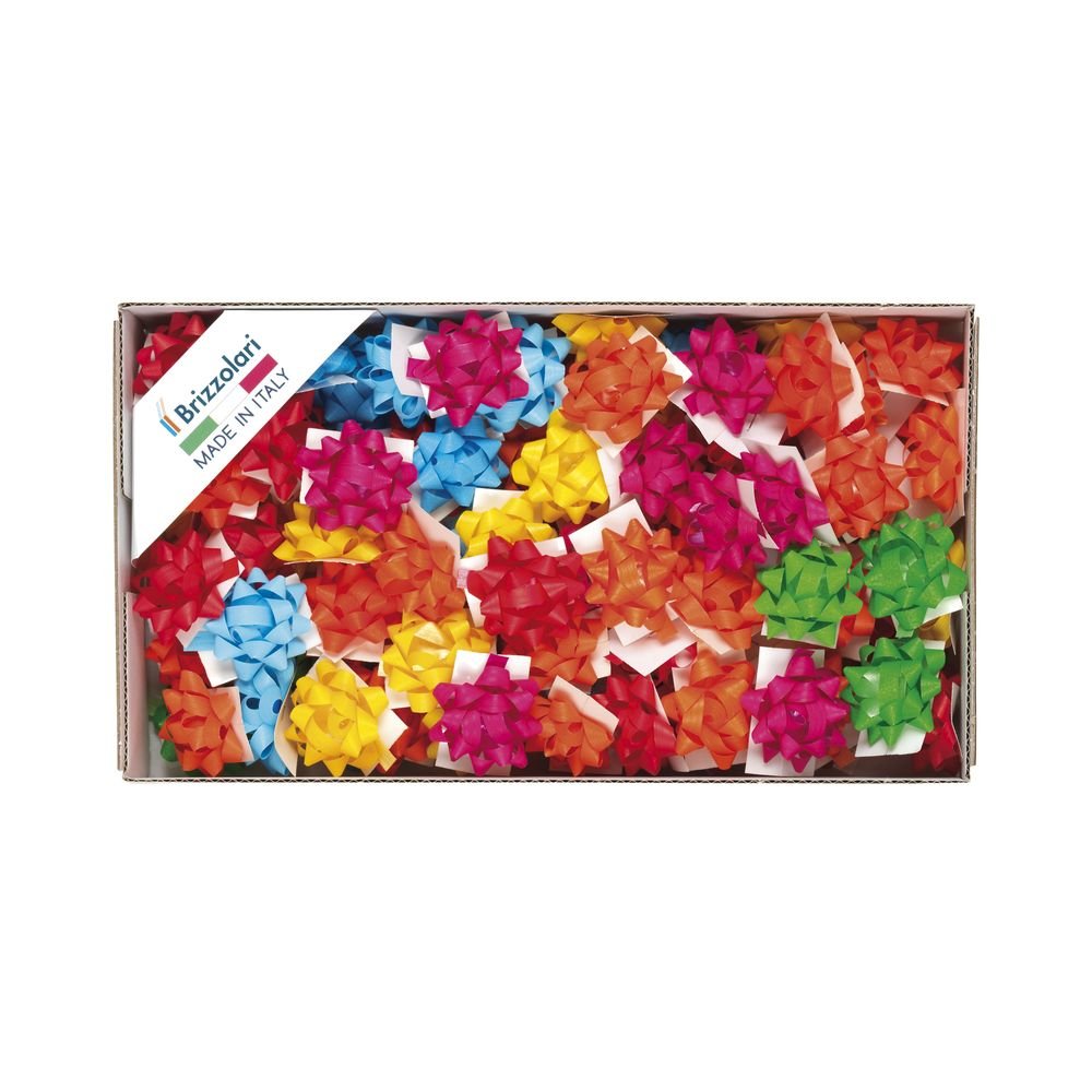 Caja 100 Cocas Estrellas 35 mm Colores Vivos Brizzolari Imagen principal del producto