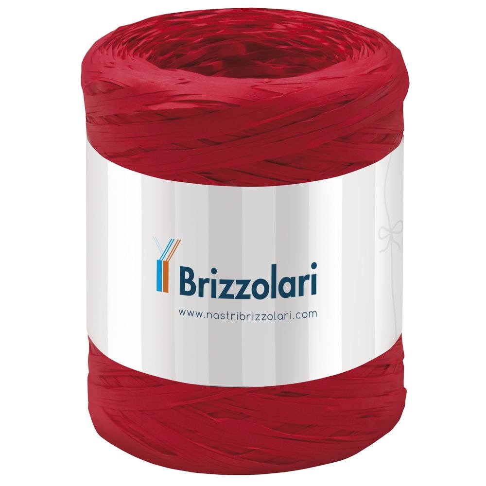 Cinta regalo rafia 5 mm 200 mt rojo Brizzolari