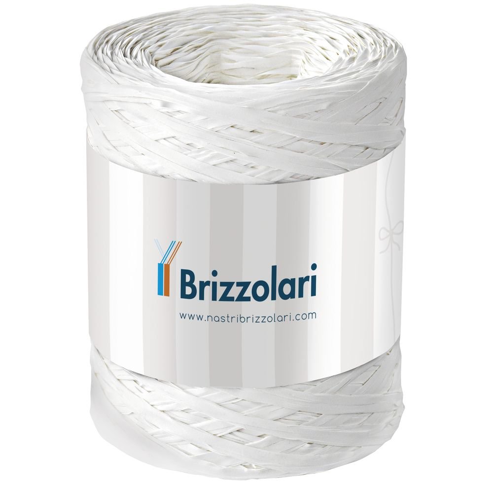 Rollo cinta regalo rafia 5 mm 200 mt blanco