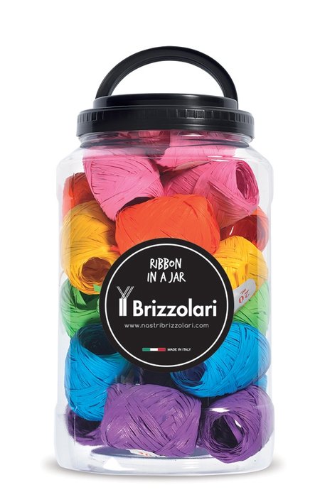 Bote 25 Cinta Regalo Rafia Ovillo 20 Mts Brizzolari Imagen principal del producto