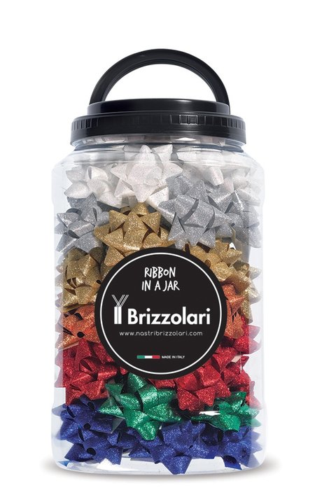 BOTE 120 COCAS ESTRELLAS BRILLO 10M COLORES SURTIDOS | BRIZZOLARI | 1 UNIDAD | 8031653433510 Imagen principal del producto
