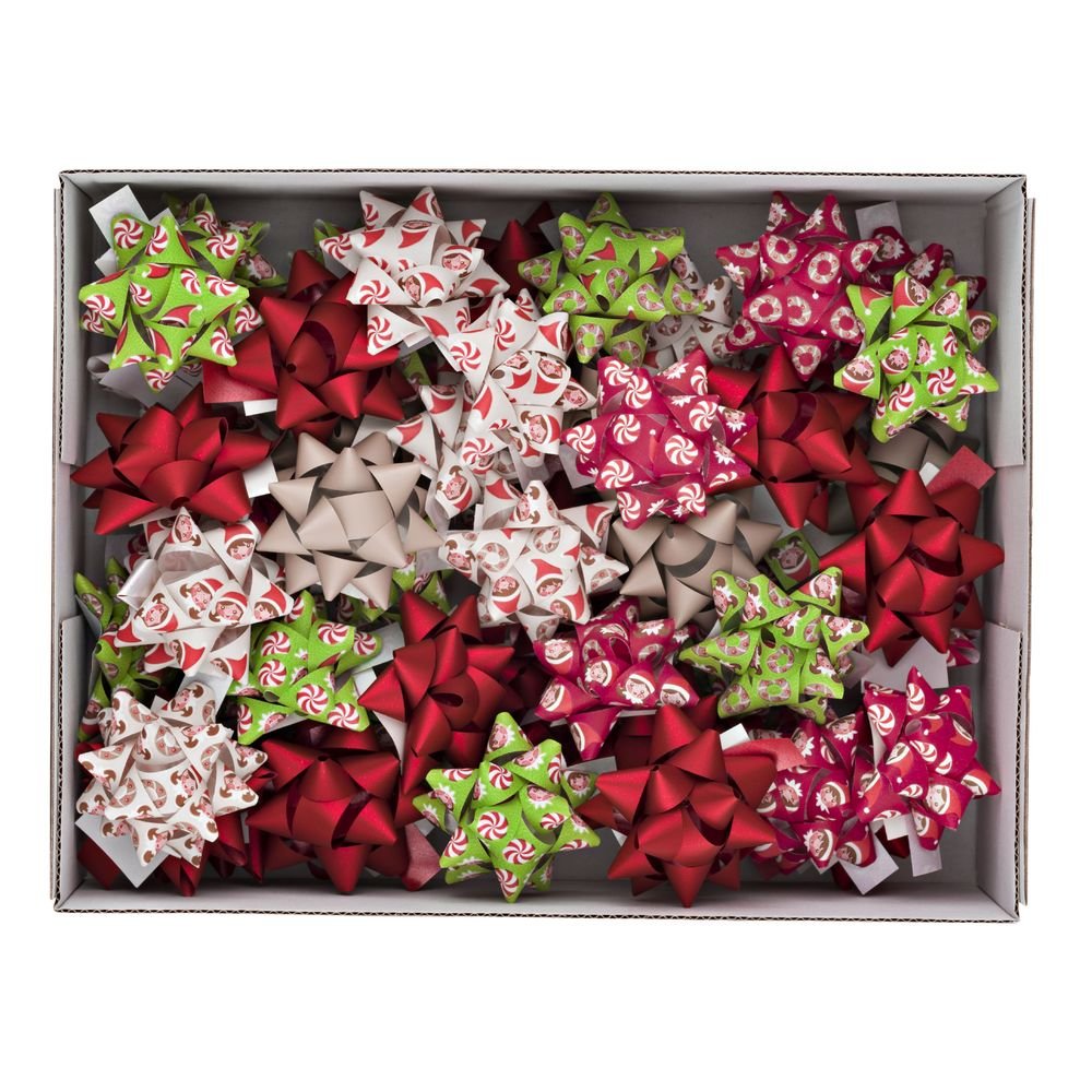 Caja 50 Cocas Estrellas 65 mm Elfo Navidad Brizzolari