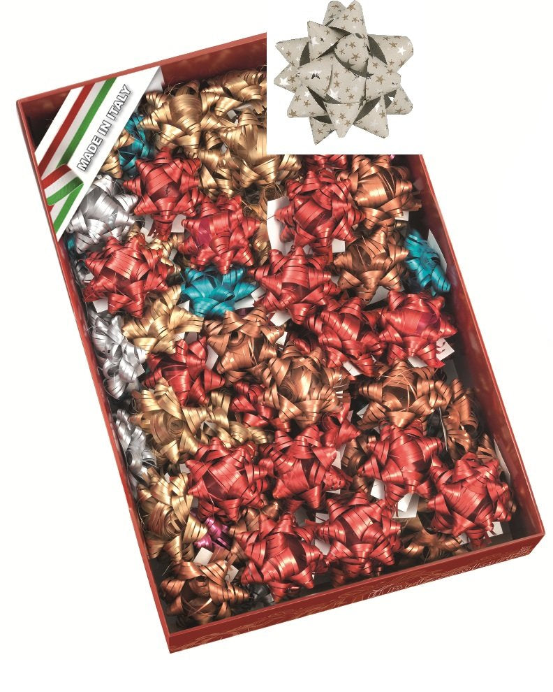 Caja 50 Lazo Automático Cinta 20 mm Estrellas BRIZZOLARI