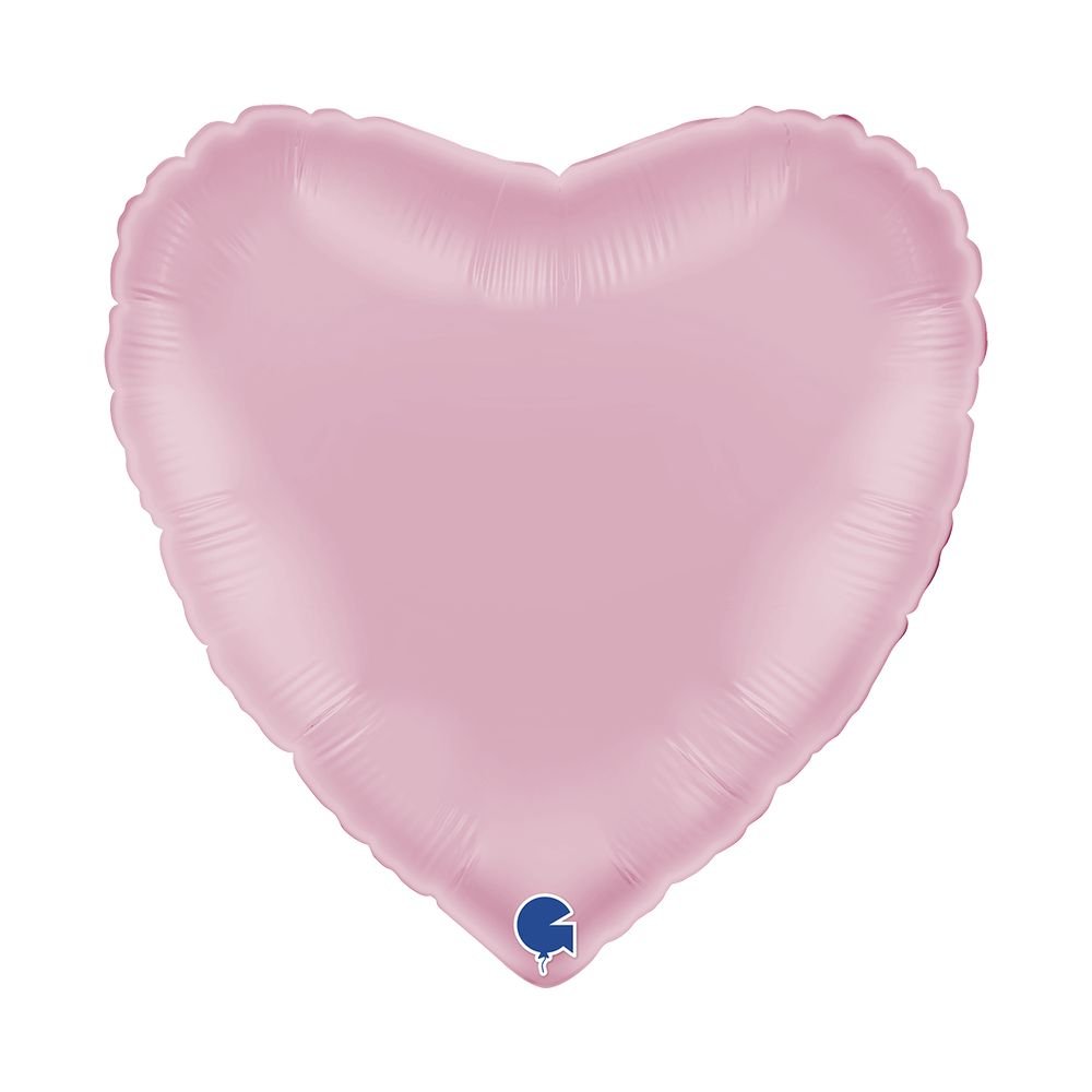 Globo corazón rosa pastel 45 cm Grabo Balloons