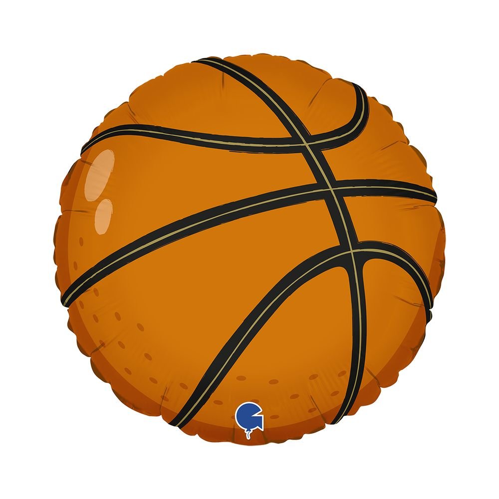 GLOBO R18 BALONCESTO 46 CM | GRABO BALLOONS | 1 UNIDAD | 8050195782061 Imagen principal del producto