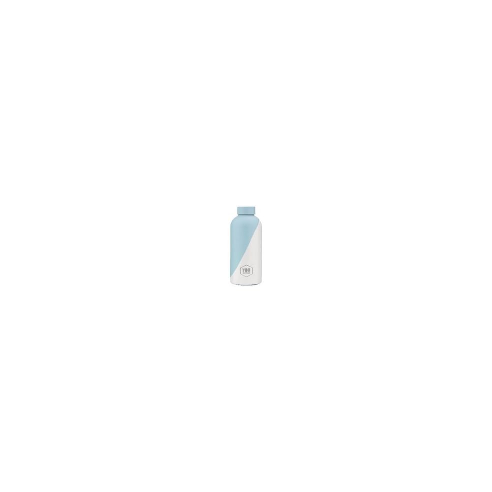 Botella Acero Inoxidable de 500 ml Dual Color Blanca y Azul PRYSE Imagen principal del producto