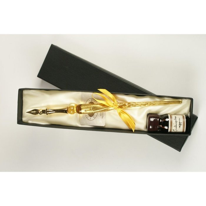 Set Pluma Punta Metal con Tinta Rubinato