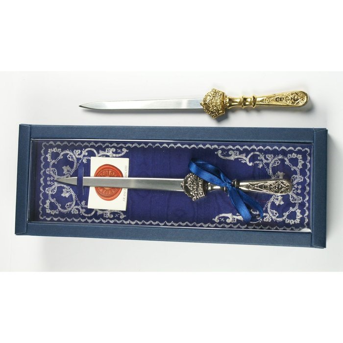 Abrecartas Metal Azul Rubinato