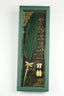 Set pluma y tinta con capuchón decorado verde Rubinato