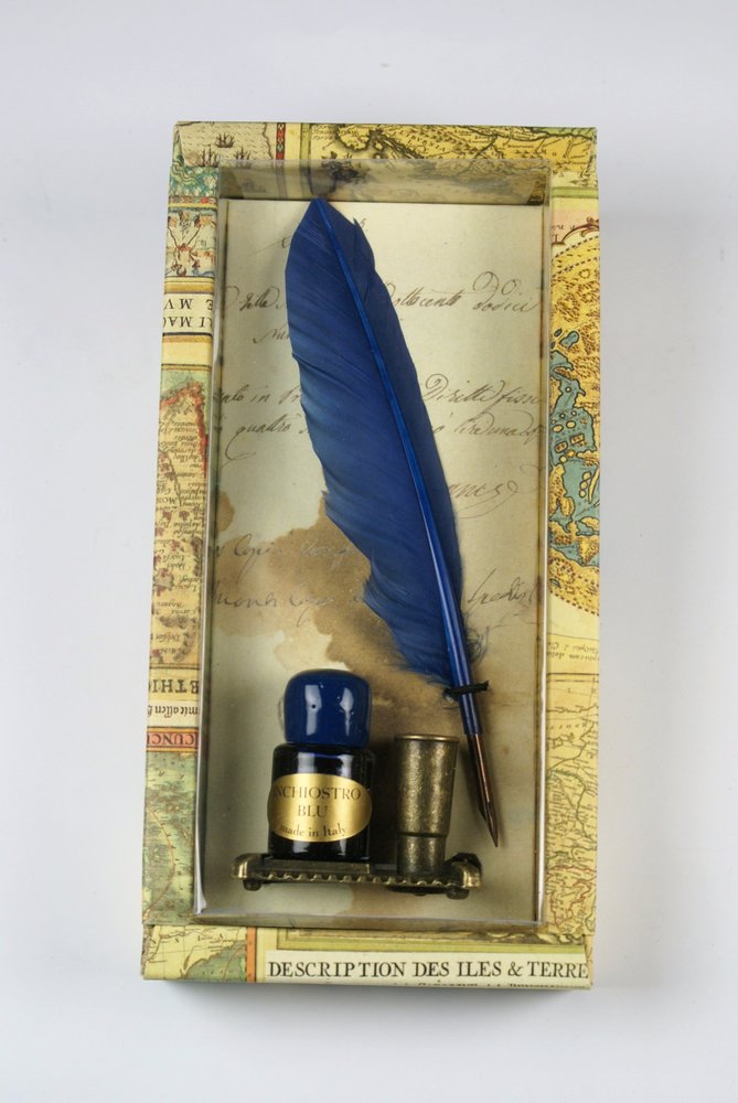Set Pluma con Plumilla y Tinta Azul Rubinato Imagen principal del producto