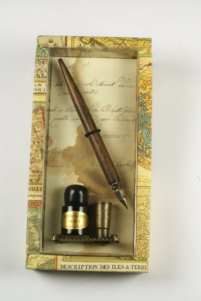Set pluma pequeña con plumilla y tinta Rubinato
