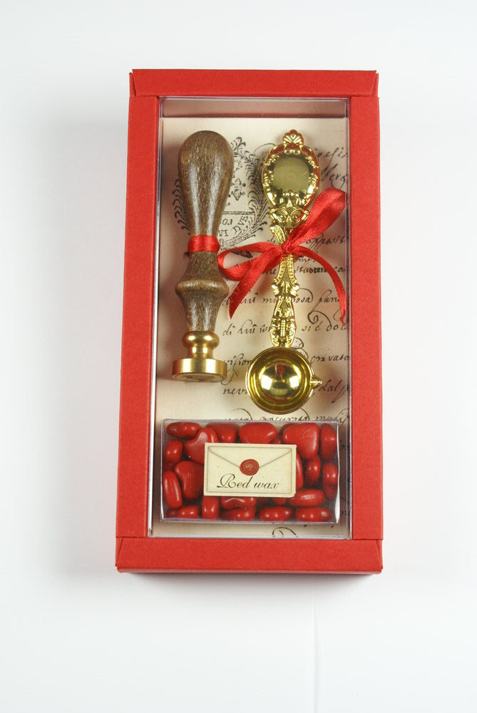 Set Lacre Cera Roja Forma Corazones Rubinato Imagen principal del producto