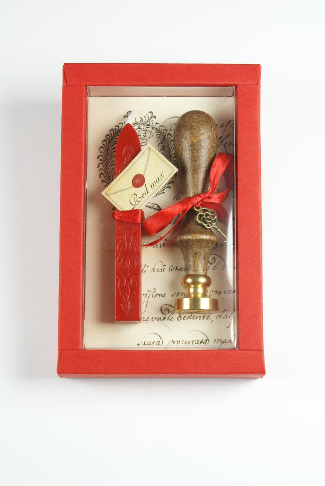 SET LACRE SELLO Y CERA ROJA | 1 UNIDADES | (RUBINATO)