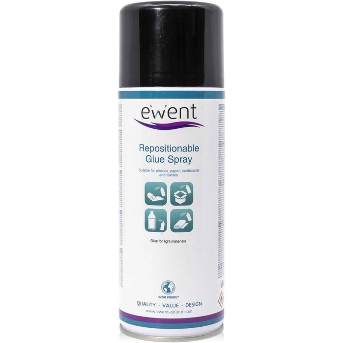 Pegamento en spray reposicionable secado rápido 400 ml Ewent Imagen principal del producto