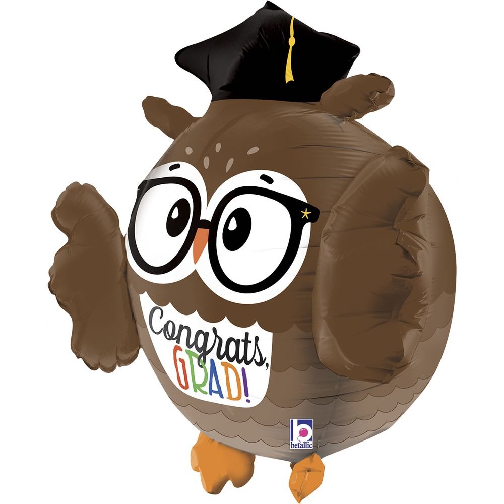 GLOBO BUHO DE GRADUACION 56CM | GRABO BALLOONS | 1 UNIDAD | 8055513251069