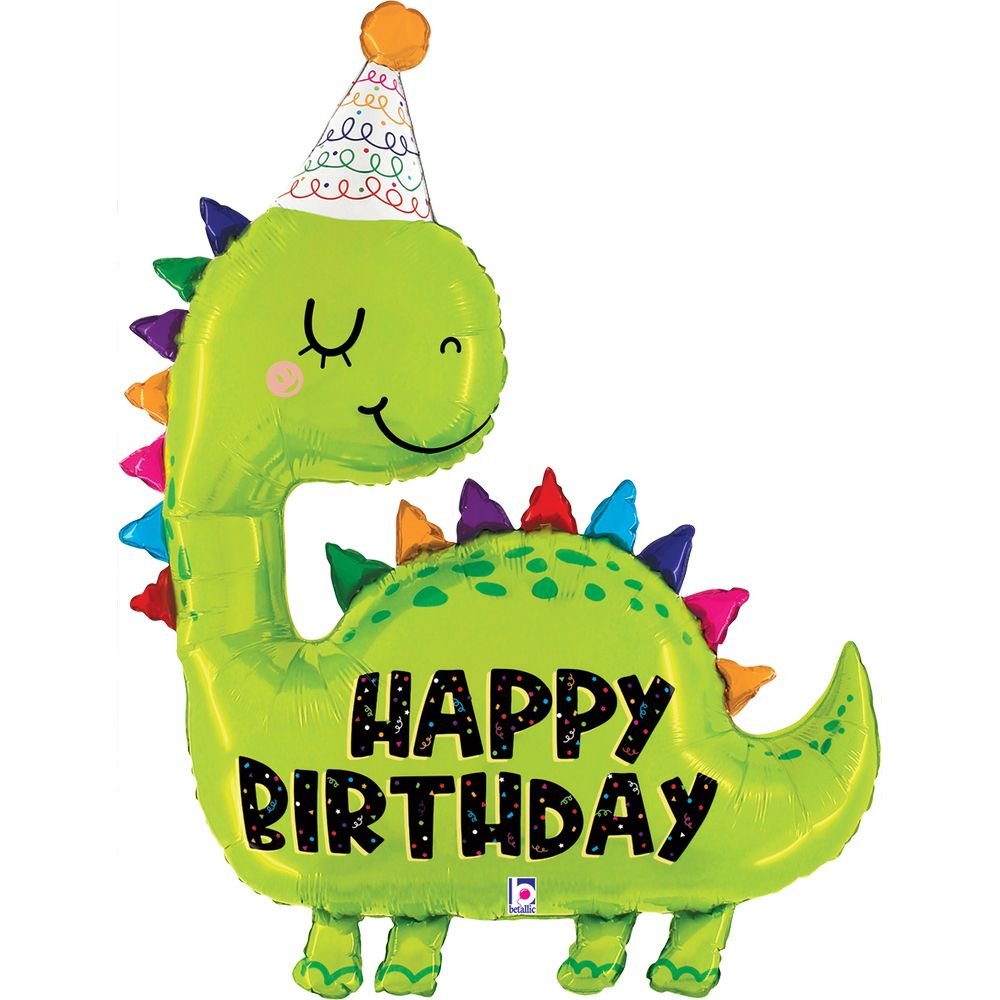 Globo cumpleaños de Dinosaurio 97 cm Happy Birthday Grabo Balloons